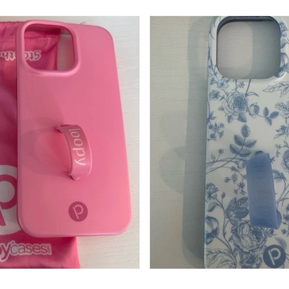 Loopy Case Pink and Blue Floral Phone Covers